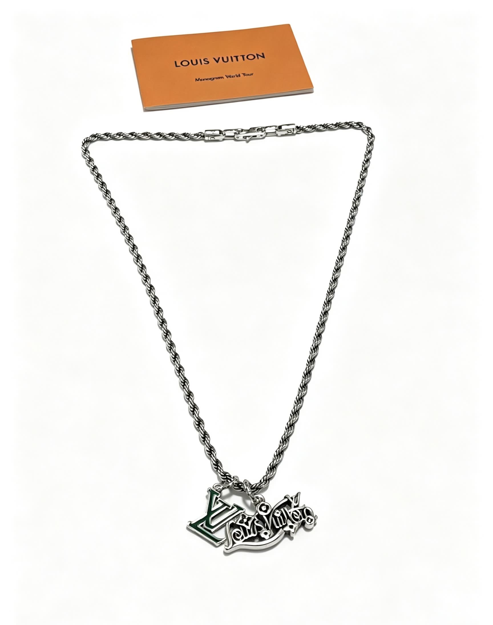 Louis Vuitton Silver Tone Chain Necklace